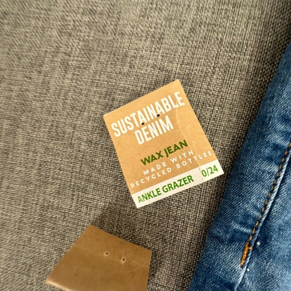 New!! Wax Jeans Mid Rise Ankle Grazer 0/24 Stretchy 73% Cotton Repreve, Spandex - Picture 5 of 15